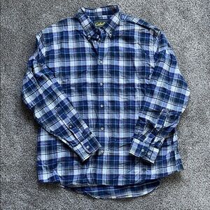 *NEW* Cabela's Navy and White Plaid Men's Shirt